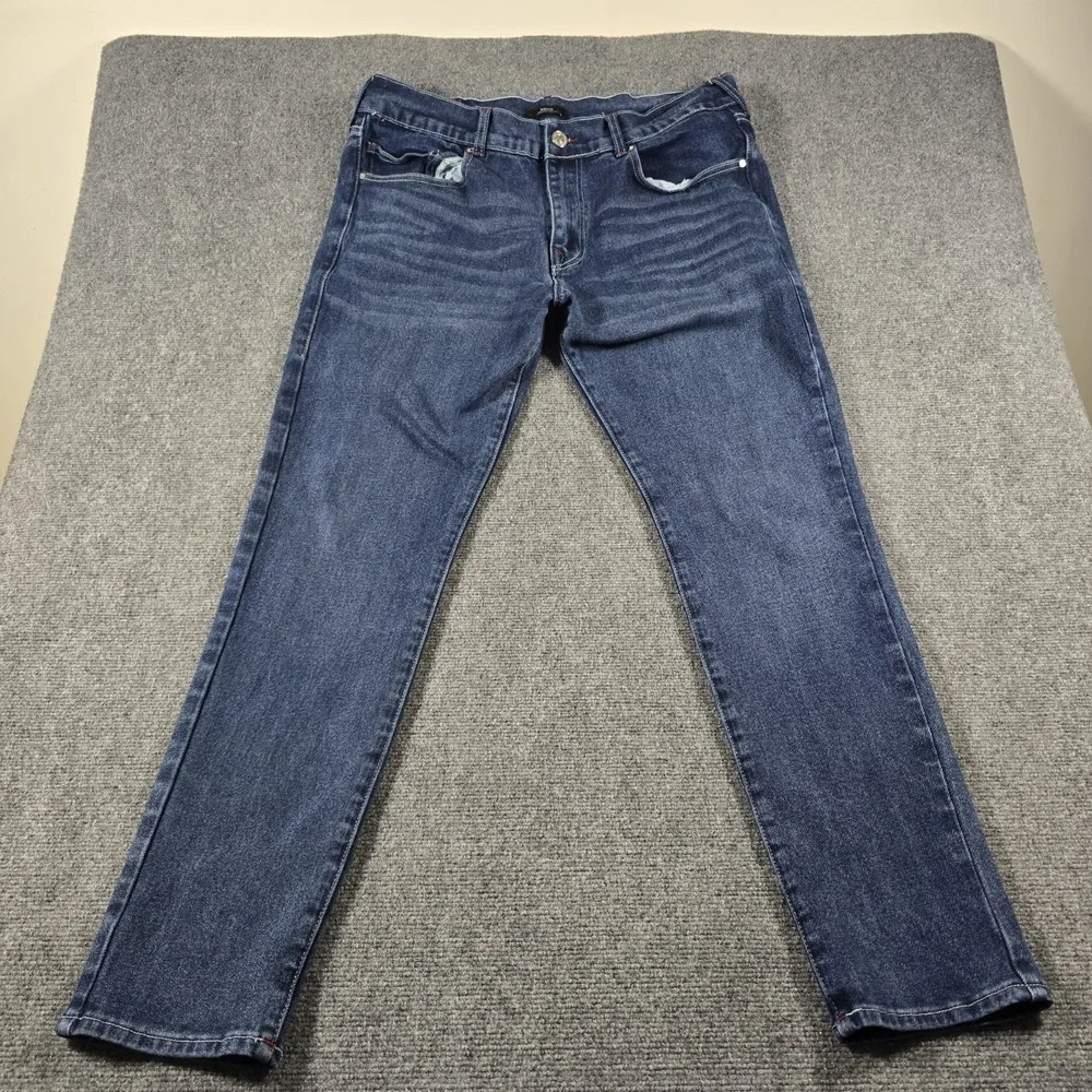 True Religion Rocco Relaxed Skinny Jeans Men's 38x30 Blue Stretch Denim